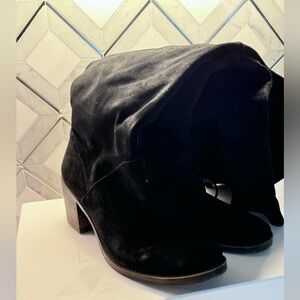 Women’s Black Suede Knee High Boots